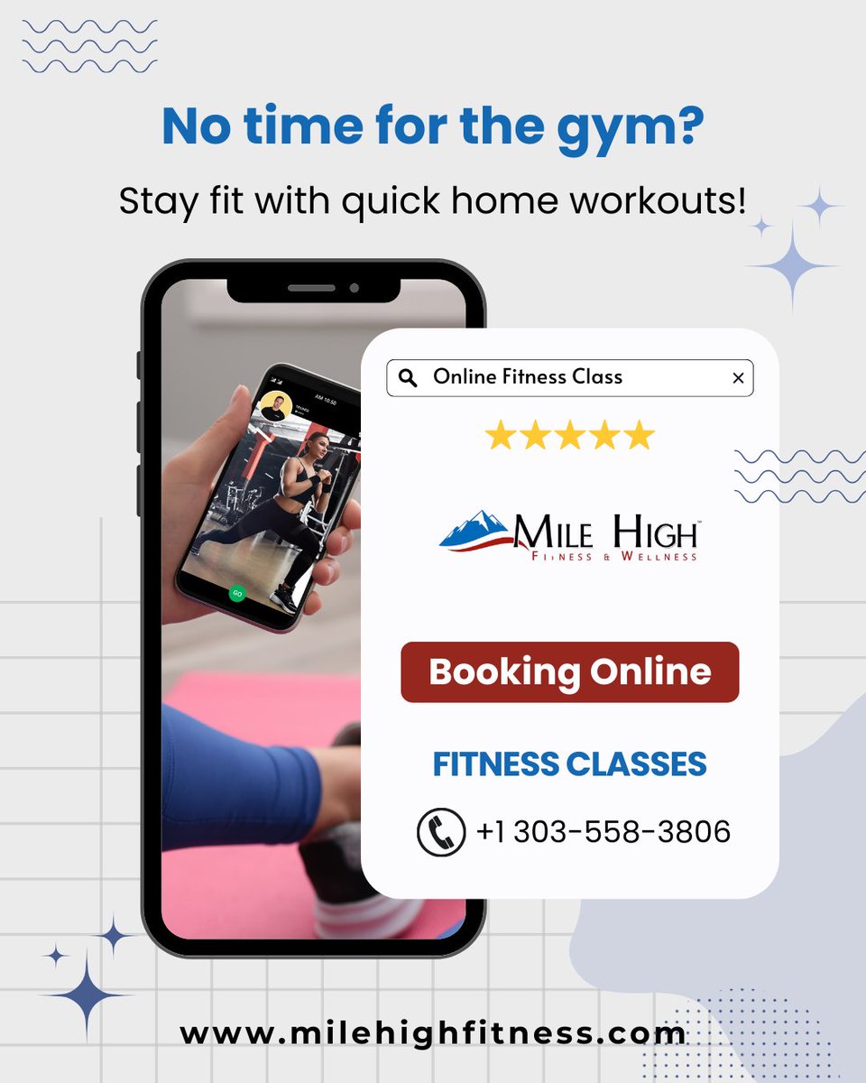 milehighfitness's tweet image. 📌 No time for the gym? Stay fit with quick home workouts!

Whether it&apos;s a 10-minute HIIT or a quick yoga flow, you can stay active without leaving your home.

👉𝐐𝐮𝐨𝐭𝐞
☎️ +1 303-558-3806
💌 questions@milehighfitness.com

#Workout #NoExcuses #QuickWorkouts #StayFitAtHome