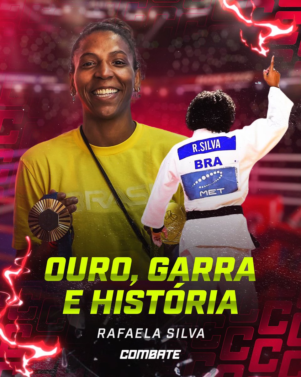 combate's tweet image. Hoje (24), Rafaela Silva comemora aniversário 🇧🇷🥋🥇 

Dona de uma trajetória marcante no judô, Rafa fez história ao conquistar o ouro no Rio (2016), o bronze com a equipe brasileira em Paris (2024) e o bicampeonato mundial (2013 e 2022)

#Contém texto alternativo

#JudoNoCombate