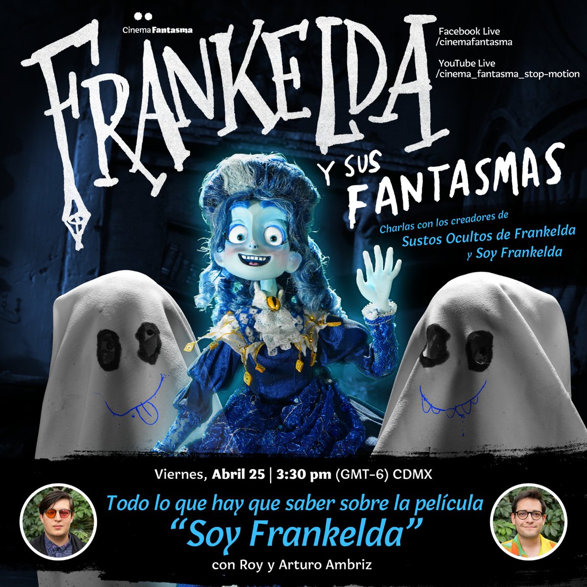 🎬 Mañana a las 3:30 p. m. haremos una sesión en FB Live para contar todo sobre "Soy Frankelda", nuestra primera película.
Queremos aprovechar para agradecer de corazón todo el apoyo que nos han dado al compartir la noticia. ¡Es conmovedor ver tanto entusiasmo!

¡Vengan con