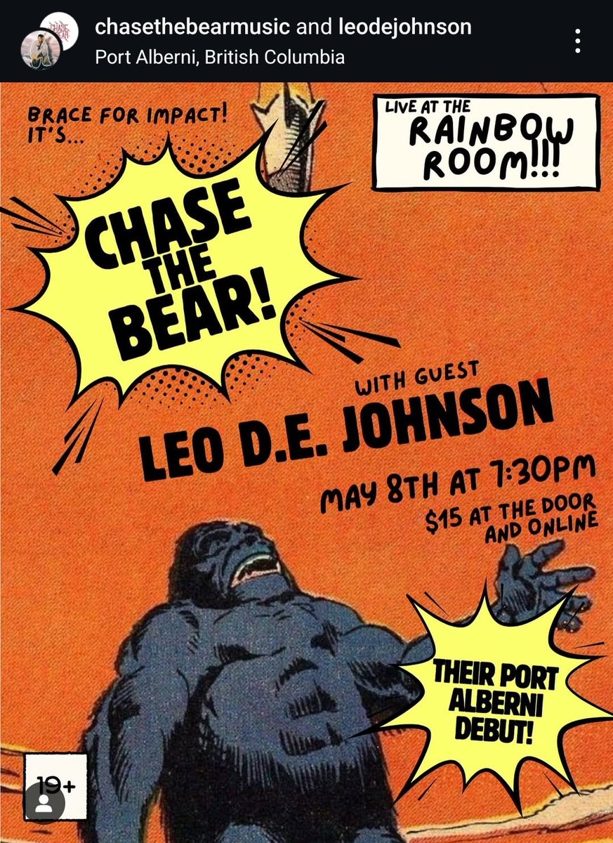 Cant wait to play Port Alberni for the first time!

Catch us at the rainbow room on May 8th, backed by the one and only Leo D.E Johnson