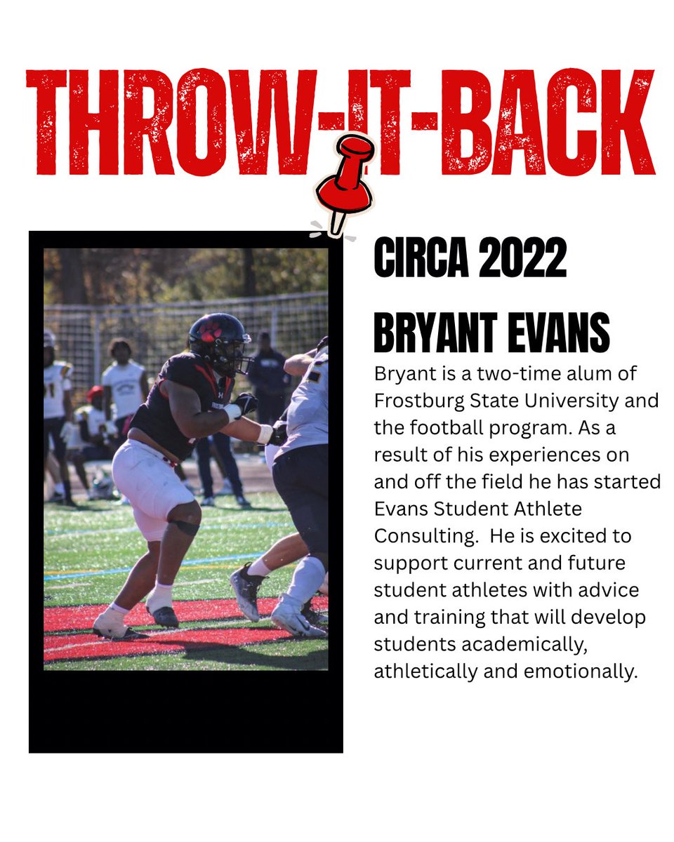 Frostburg Football (@frostburgfb) on Twitter photo We are proud of our Bobcats and the success they achieve in college and after graduation.
We throw it back to 2022 with <a href="/BryEvans_1/">Bryant Evans</a> who was inspired by his experiences and is taking them to the next level. He exemplifies what it means to #earnit.
Go Bobcats 🔴⚫️🏈 We are proud of our Bobcats and the success they achieve in college and after graduation.
We throw it back to 2022 with <a href="/BryEvans_1/">Bryant Evans</a> who was inspired by his experiences and is taking them to the next level. He exemplifies what it means to #earnit.
Go Bobcats 🔴⚫️🏈