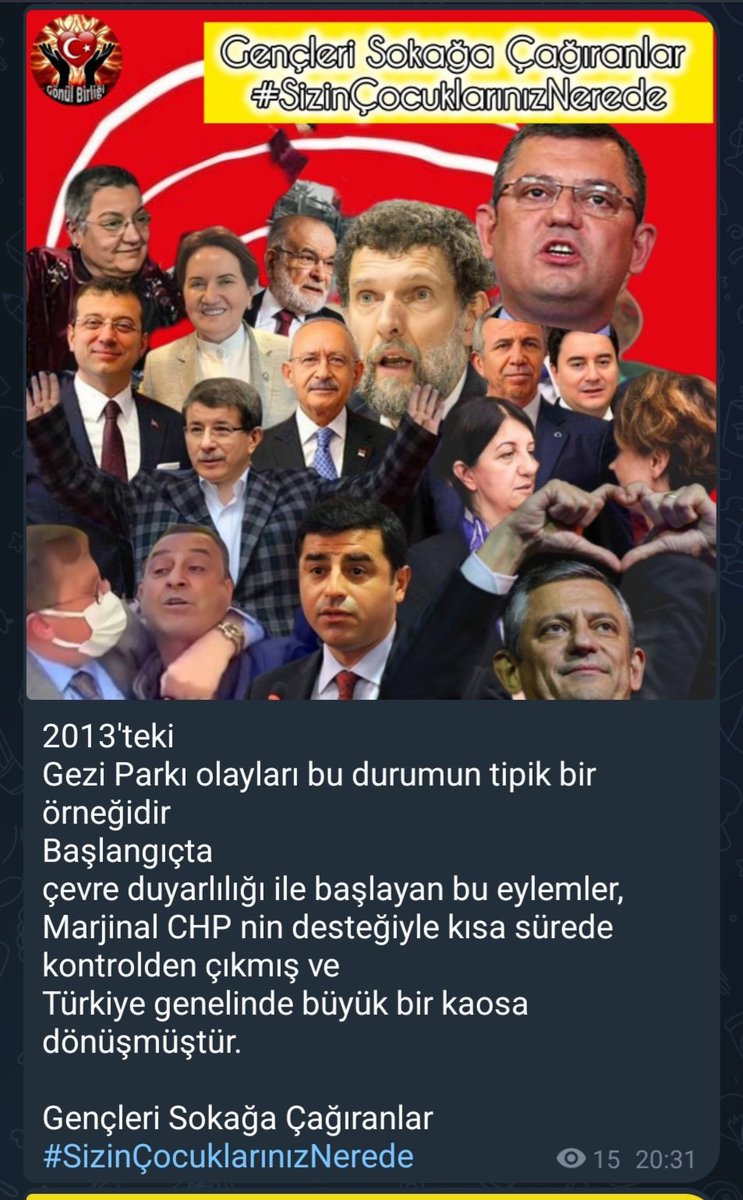 Gençleri Sokağa Çağıranlar
#SizinÇocuklarınızNerede

17