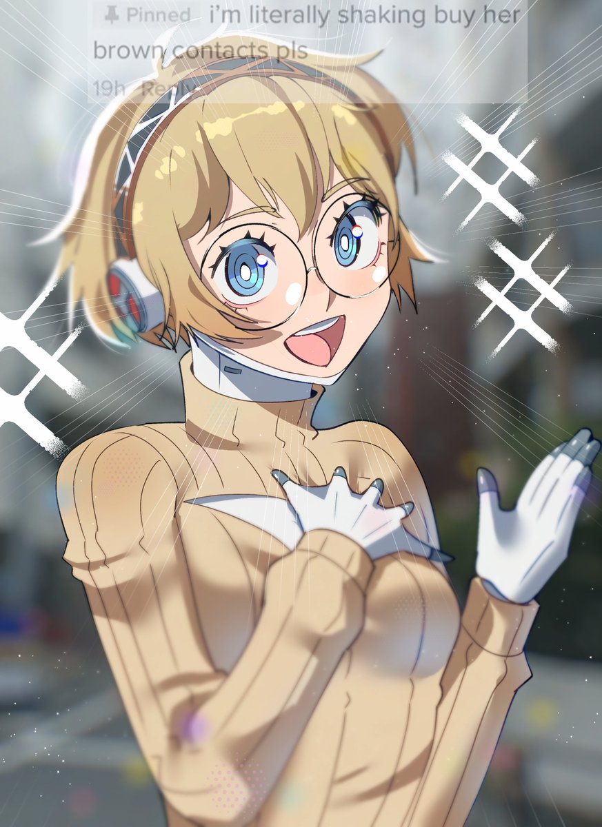 GJH_1_'s tweet image. Aigis's round glasses #P3R