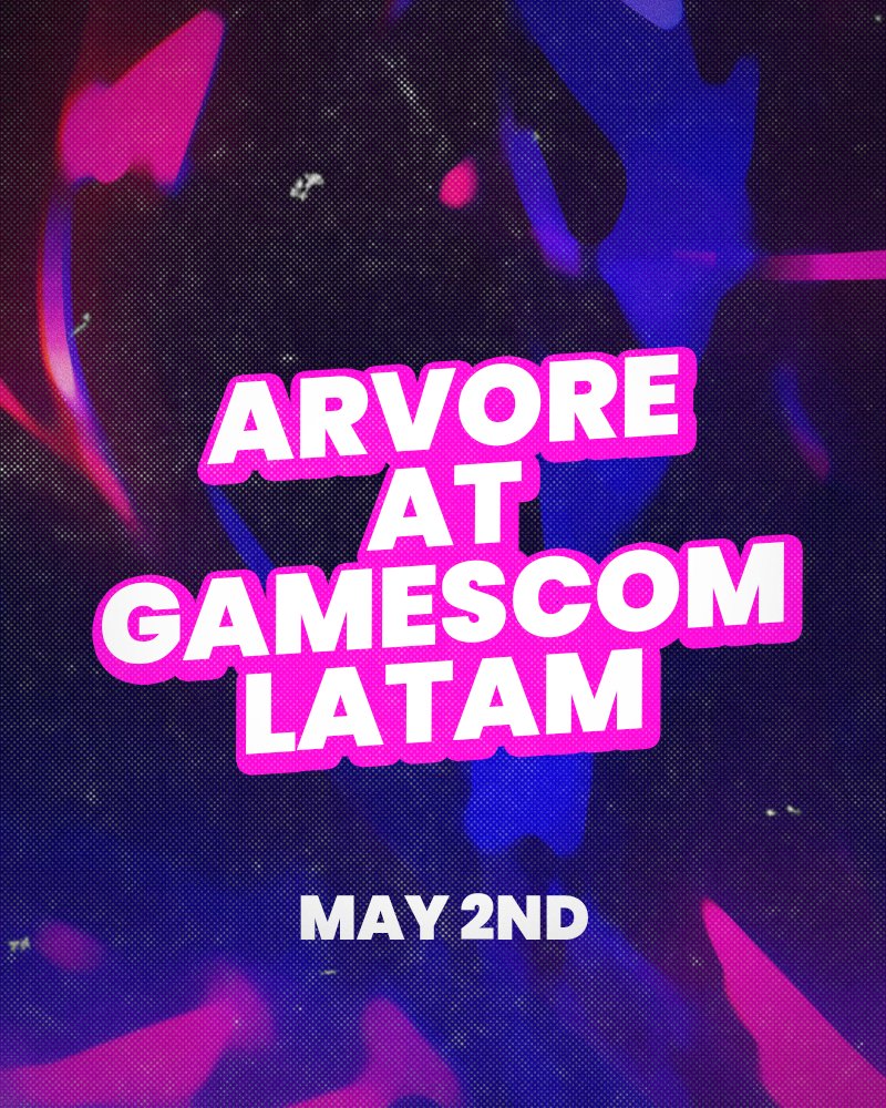 🎮🟣 ARVORE AT GAMESCOM LATAM — MAY 2 

Ever dreamed of working in games? This is your chance!

🧵 A thread with everything we’re bringing to the event: