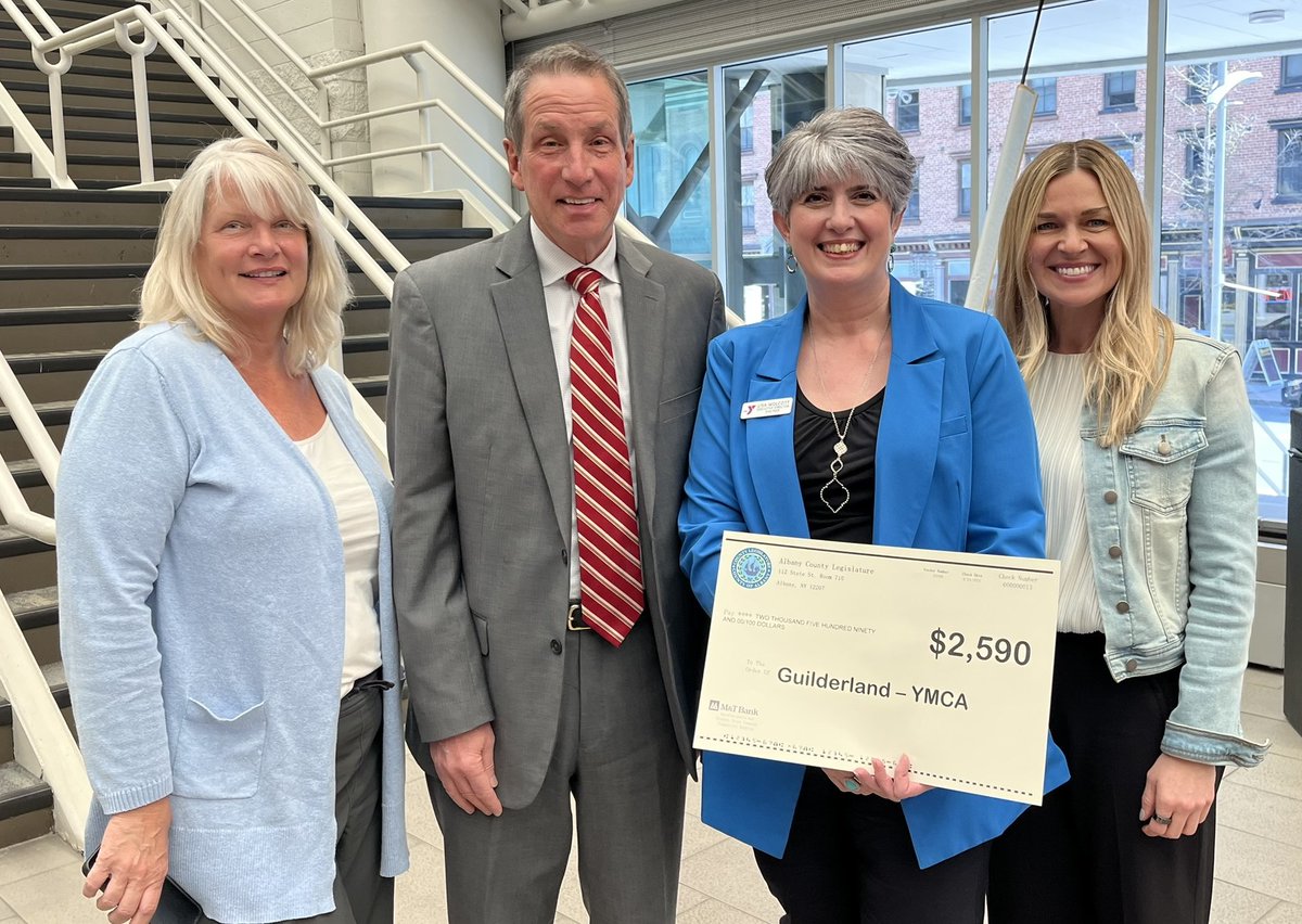 Happy to sponsor a $2,590 county grant to help the #Guilderland Y fund backpacks and school supplies for children who need them. The Y does such good work.