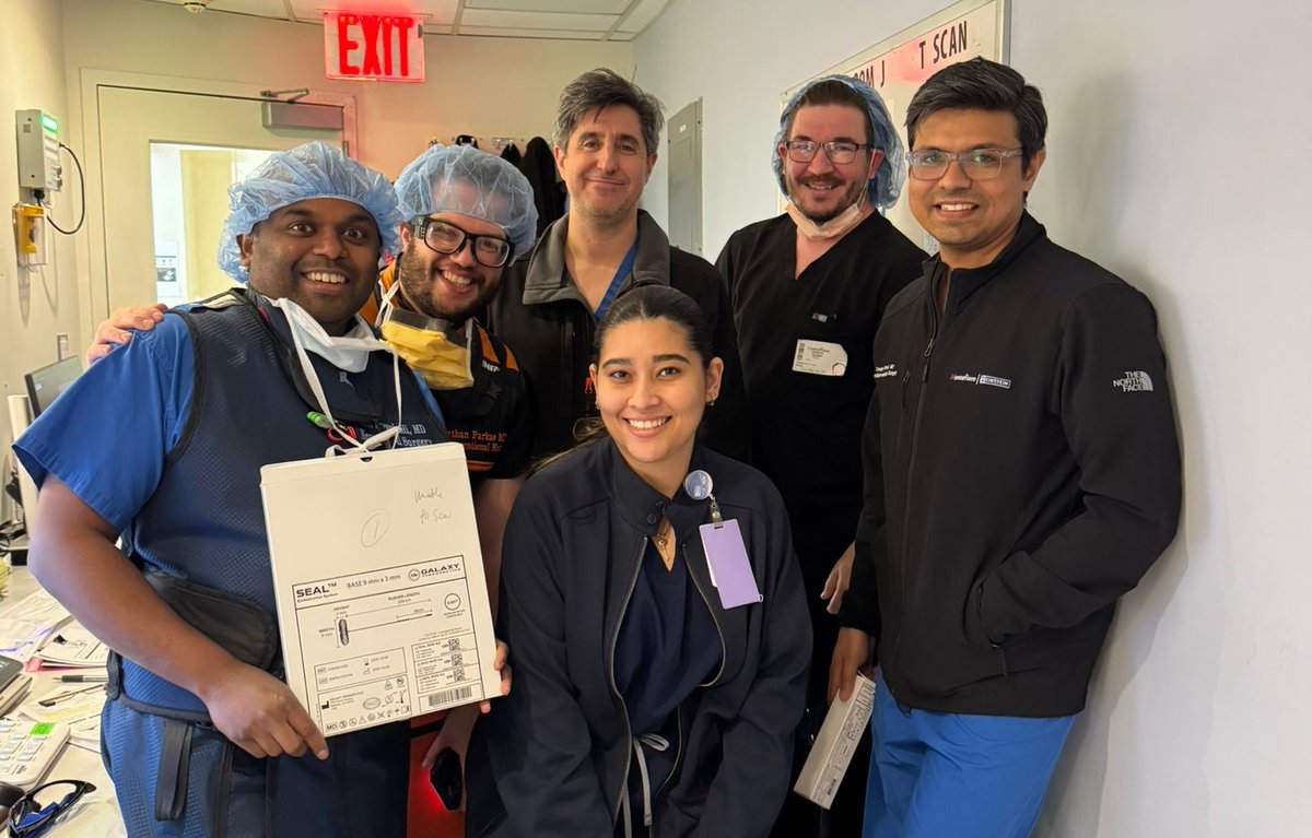 🌍 SEAL IT IDE Trial update 🌍
Now 190 patients enrolled in the U.S.!

🔹 Dr. Ebersole, proctored by Dr. Zaidi (Univ. of Kansas)
🔹 Dr. Haranhalli, proctored by Dr. Altschul (Montefiore)

Thank you all for your dedication!
#SEALIT #Neurointervention #GalaxyTherapeutics