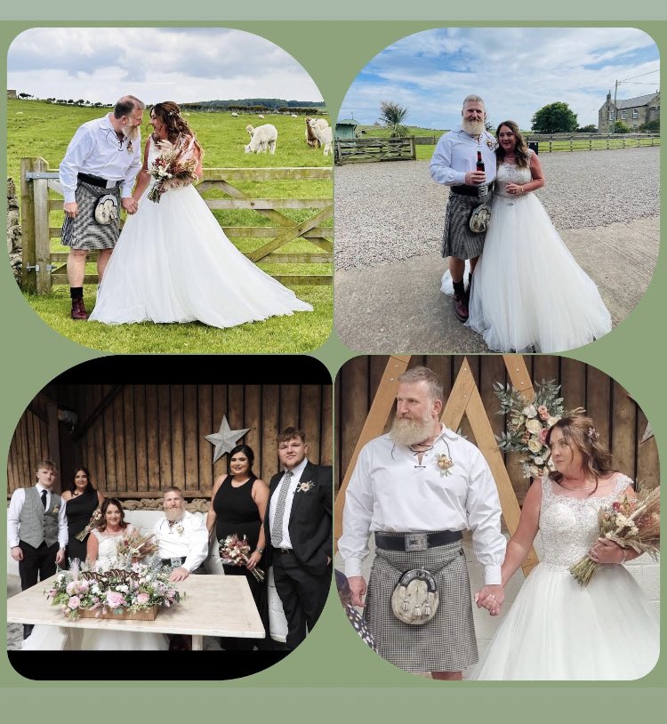 Thank you to our lovely customers for sending us these great photos from their wedding a few months ago. I’m sure you agree they both look fantastic !! 🍾🥂💚
northumberlandtartan.co.uk