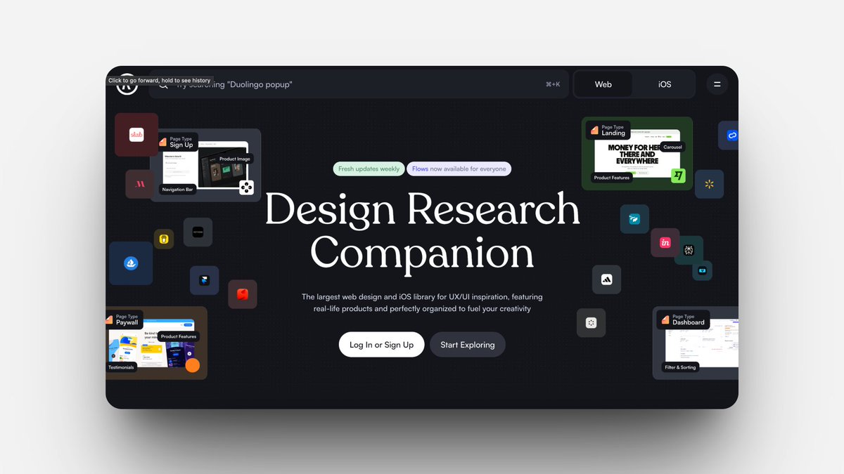 Narrow Labs Resource Recommendation - Refero

Refero is your new design research companion. They offer the largest web design and iOS library for UX/UI inspiration, featuring real-life products perfectly organized to fuel your creativity.

refero.design