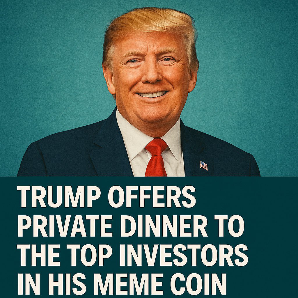 Kim26513335's tweet photo. 🚨BREAKING: Trump invited big investors in his meme coin for dinner.

A new project might be coming 👉 https://t.co/nwgL3c3xCD
#trump #money #economy #market https://t.co/GOjo2ftDxV