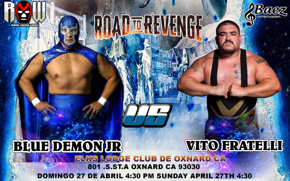 Vito Fratelli (@vfratelli) on Twitter photo <a href="/LuchaRmw/">RMW Lucha Libre</a> Road to Revenge my journey back to the top starts with the legend Blue Demon Jr !!! <a href="/LuchaRmw/">RMW Lucha Libre</a> Road to Revenge my journey back to the top starts with the legend Blue Demon Jr !!!