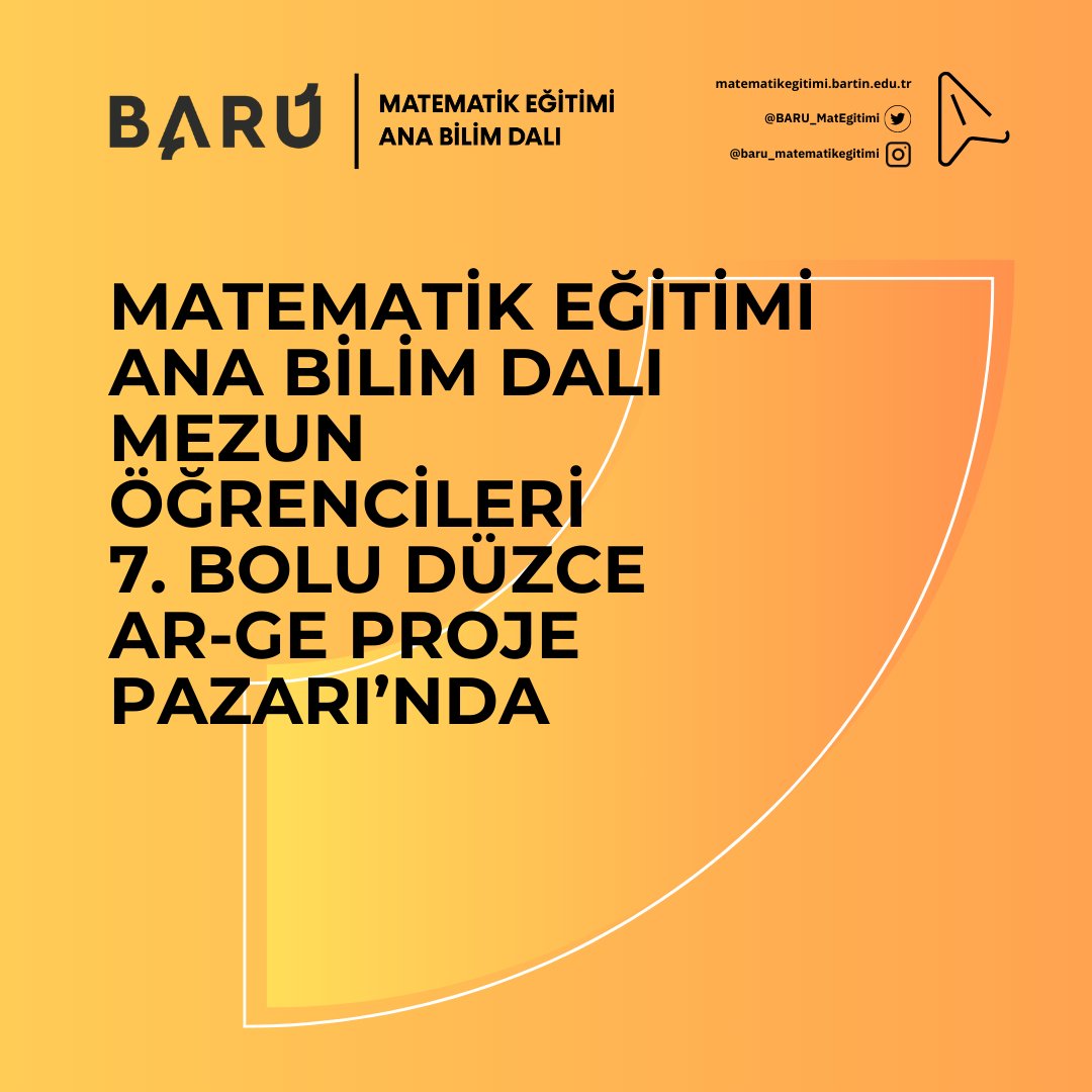 BARÜ Matematik Eğitimi tweet media