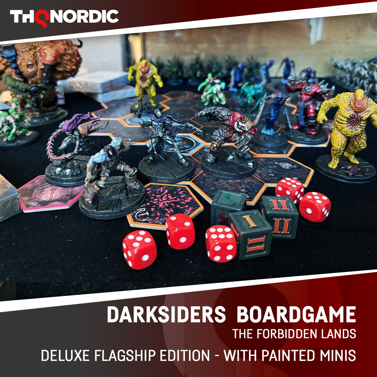 THQNordicStores's tweet image. Exclusive Boardgame
Darksiders: The Forbidden Land -FLAGSHIP EDITION
🗡 61 Miniatures, already painted!
🗡 co-operative dungeon crawler board game for 1 to 5 players
🗡 Entirely new Story arc: the Forbidden Land - former home of the Cherubim
eu.store.thqnordic.com/DARKSIDERS-Boa…