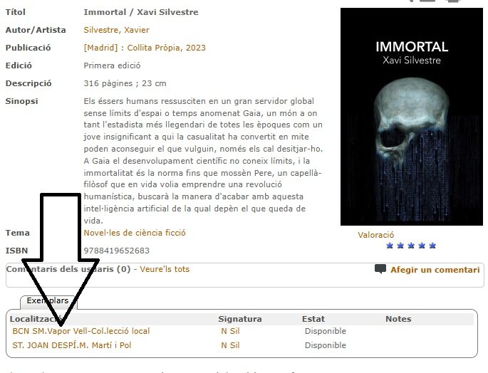 No heu llegit encara "Immortal"? La teniu a les <a href="/BibliotequesBCN/">BibliotequesBCN</a> <a href="/bibliotequesXBM/">BibliotequesXBM</a> <a href="/bibvaporvell/">Biblioteca Vapor Vell</a> <a href="/bibliosdespi/">Biblioteques de Sant Joan Despí</a>