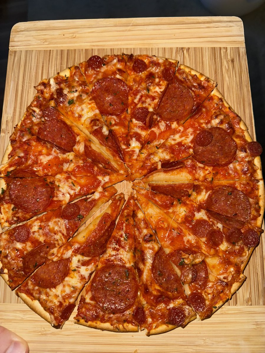 Pizza geht rein