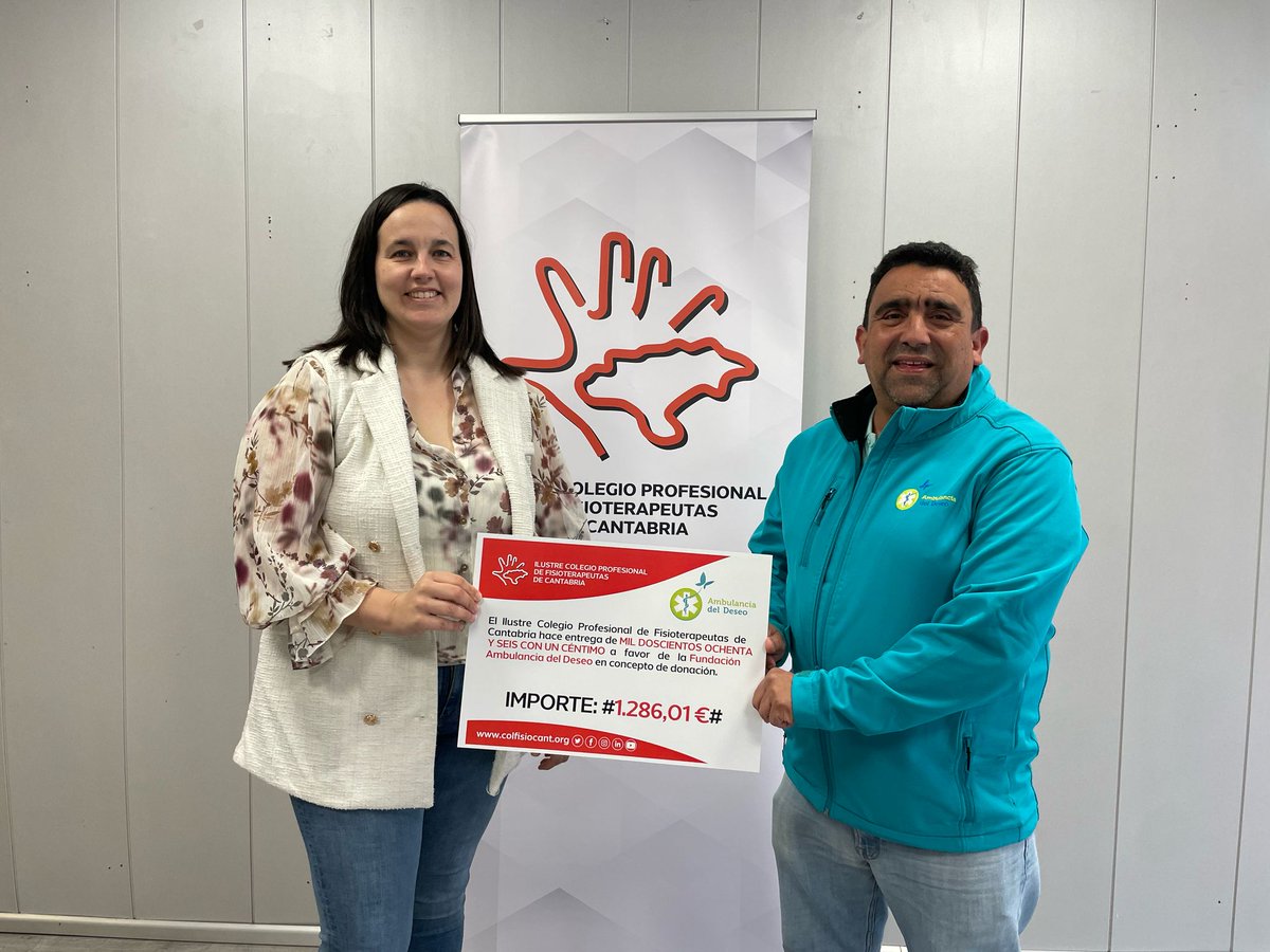 Hemos otorgado el 0,7% de las cuotas ordinarias de colegiados a <a href="/AmbuDeseo/">Fundación Ambulancia del Deseo</a> reafirmando el compromiso con la responsabilidad social y el apoyo a entidades que trabajan por el bienestar colectivo.
Consulta la noticia completa en colfisiocant.org/ambulancia-del…