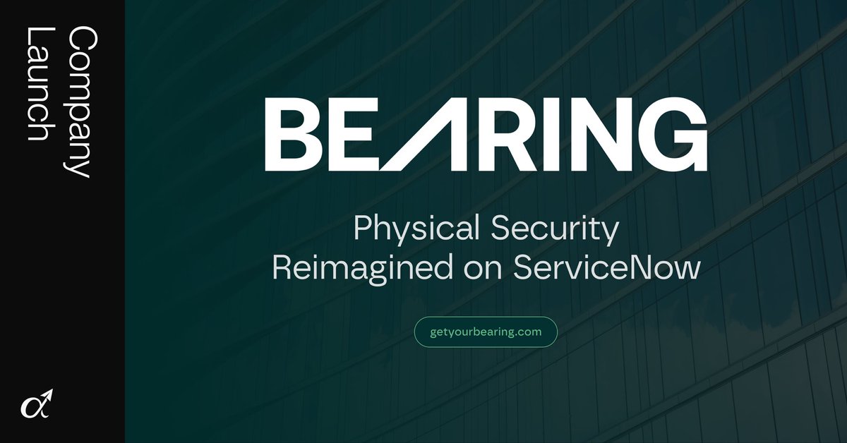 kristianindy's tweet image. Big congrats to @jasonveiock and the entire team at @BearingSec on the launch of the first physical security platform built on @ServiceNow and launched out of @HighAlpha! Proud of this crew and excited for what’s ahead. #startuplaunch #securitytech