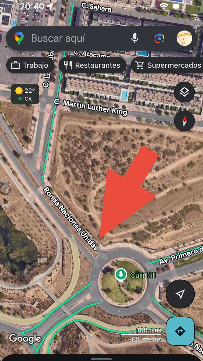 babelvirus's tweet photo. @AytoAlcorcon en Ronda de las Naciones Unidas junto a la glorieta que comunica con la M50 hay unos tornillos de un separador del carril bici roto.Lleva ya varias semanas. Es un peligro para coches y motos ya que puede provocar un reventón de una rueda ya que está en pleno giro. https://t.co/ZunGh3JK48