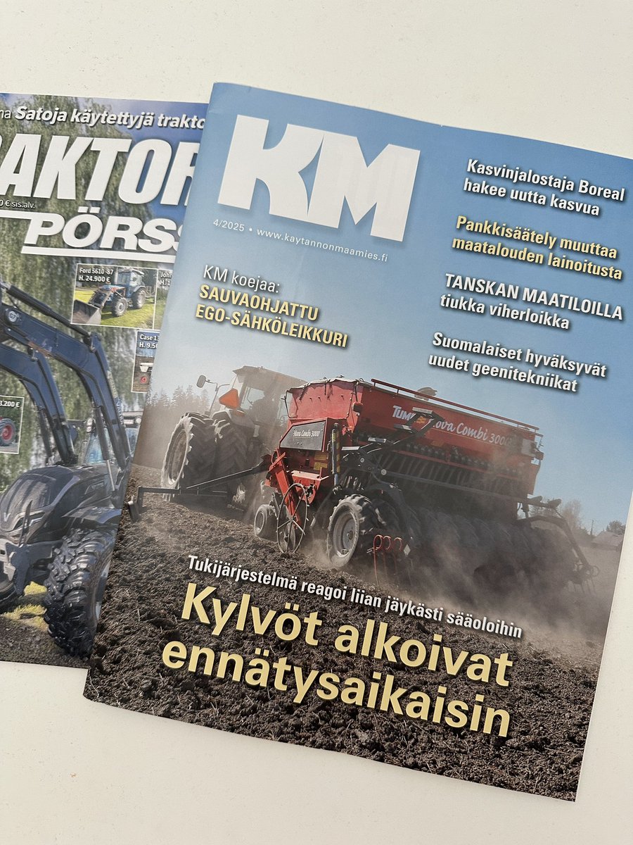 Huhtikuun <a href="/KMaamies/">Käytännön Maamies</a> näyttää tältä. Sata mielenkiintoista sivua. Kylvöjä kuvattiin jo 10.4.