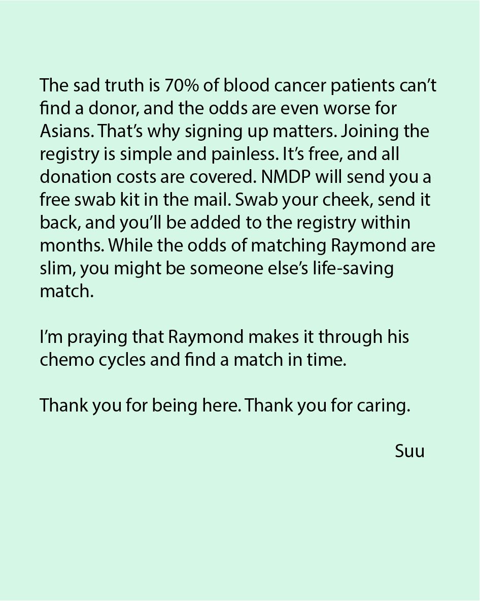 If you would like to help, please consider signing up to become a donor. You could save someone’s life🙏
🔗 nmdp.org/get-involved/j…
🔗 gofund.me/4d2c13a8
