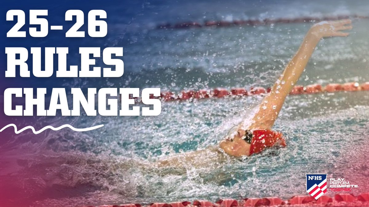 The 2025-26 High School Swimming and Diving Rules are now Available!

State high school associations may adopt rules permitting the use of backstroke ledges during swimming competitions starting in the 2025-26 school year.

Read the full NFHS release 🔗 nfhs.org/articles/backs…