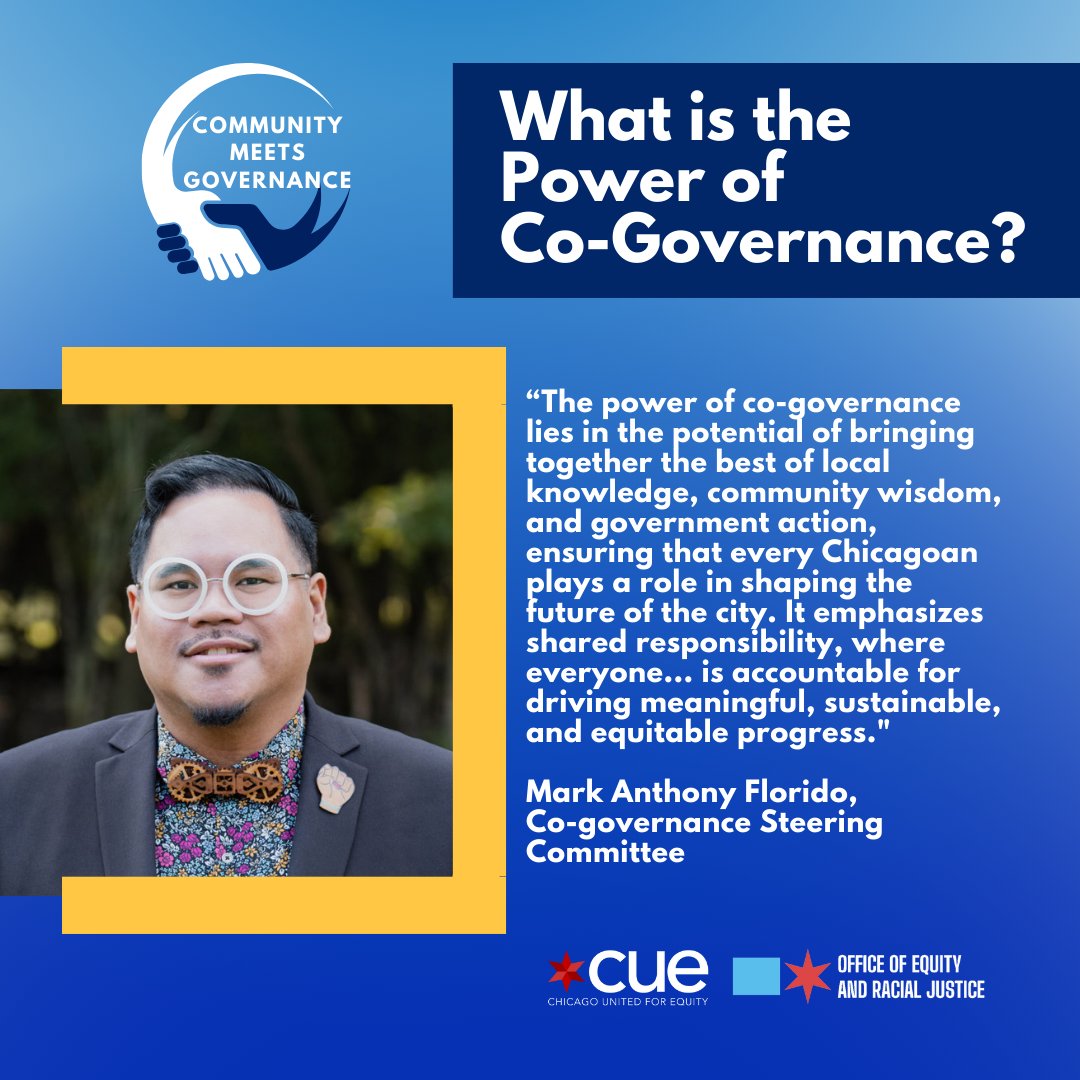 What’s the power of Co-governance? Our Co-governance Steering Committee members shared their powerful reflections on the impact of this work in Chicago. Join Mark in making an impact! Apply to become our Co-governance Pilot Initiative by May 15th at chi.gov/co-governance.