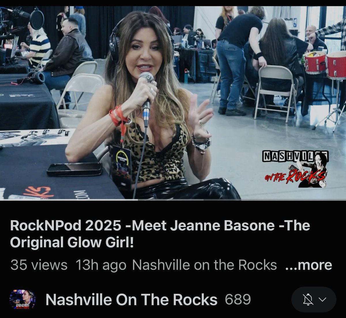 RockNPod 2025 -Meet Jeanne Basone -The Original Glow Girl! 

youtu.be/b7B_DUqshFU?si… via <a href="/YouTube/">YouTube</a>

Thank you to Nashville On The Rocks ! 
#Podcasts 
#HoorayForHollywoodBook
#JeanneBasone 
#NashvilleOnTheRocks