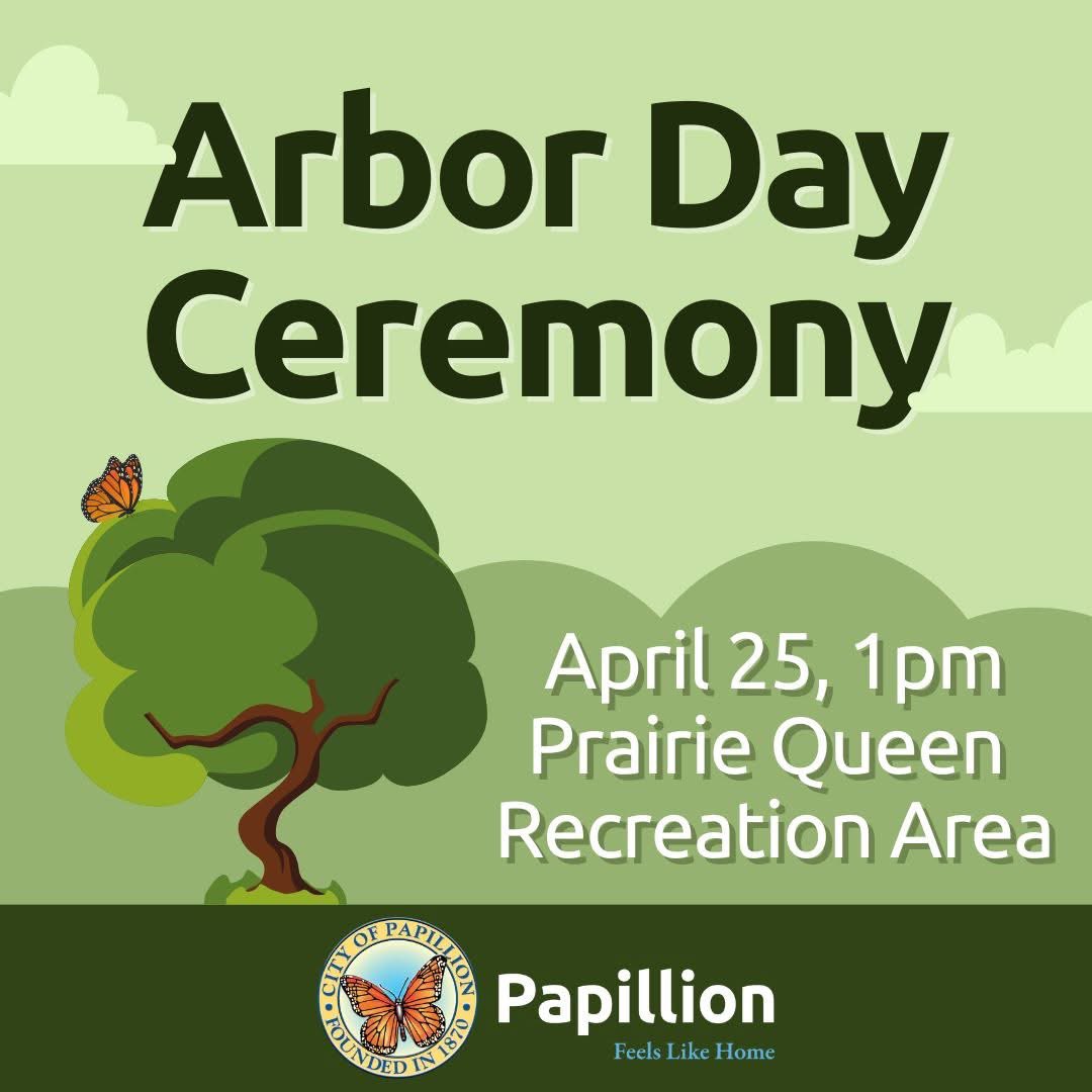 The public is invited to join with us for an Arbor Day Ceremony tomorrow, April 25, 1pm at Prairie Queen Recreation Area. 

The ceremony will highlight Honor and Remember - Nebraska Chapter's Nebraska Memorial Forest, which includes a grove of trees at Prairie Queen, among other