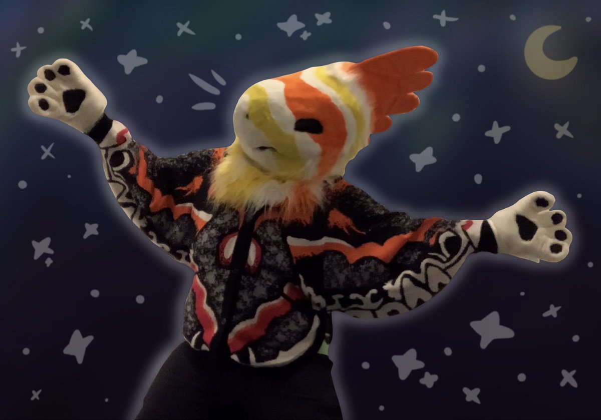 Fly like a butterfly! Or a moth! I am ever so gosh darn grateful for this cecropia moth cardigan I got as a gift from <a href="/SleepySquamata/">☁Kiril☁</a>, it’s so freakin’ adorable and comfy, and it’s one of the moths Falsus is based on!! :3