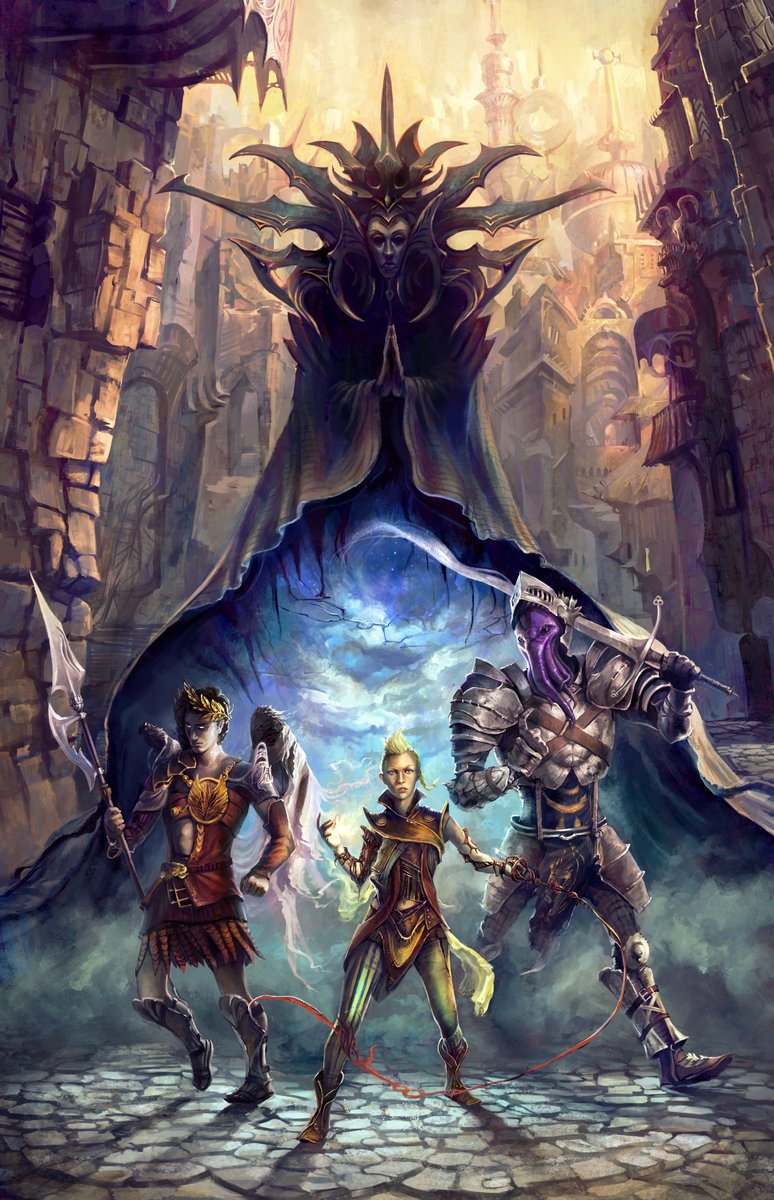 With the recent chat with
<a href="/davidgaider/">David Gaider</a>.bsky.social
I did some digging. Here's a rough concept mock we did a long while back for a potential Planescape Sequel. (We were doing Illithid before they were cool)