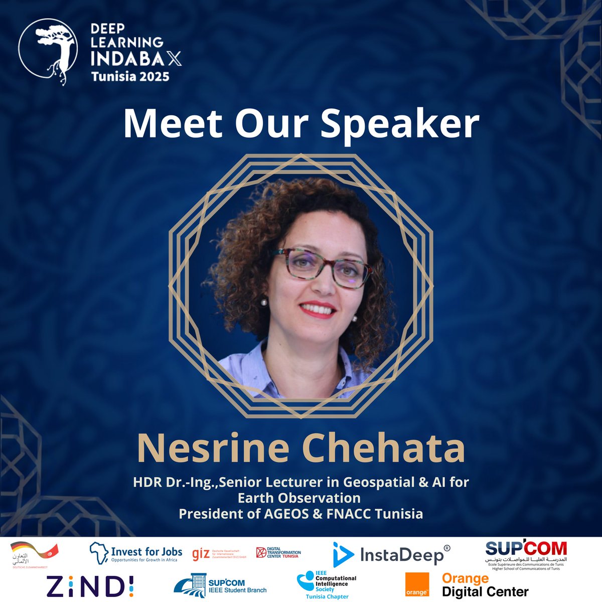 Excited to welcome HDR Dr.-Ing. Nesrine Chehata as a keynote speaker at IndabaX Tunisia 2025! 🌍
👉 You can still register here :indabaxtunisia.com/2025
#IndabaX #IndabaXTunisia2025 #ShapingTheFutureOf
