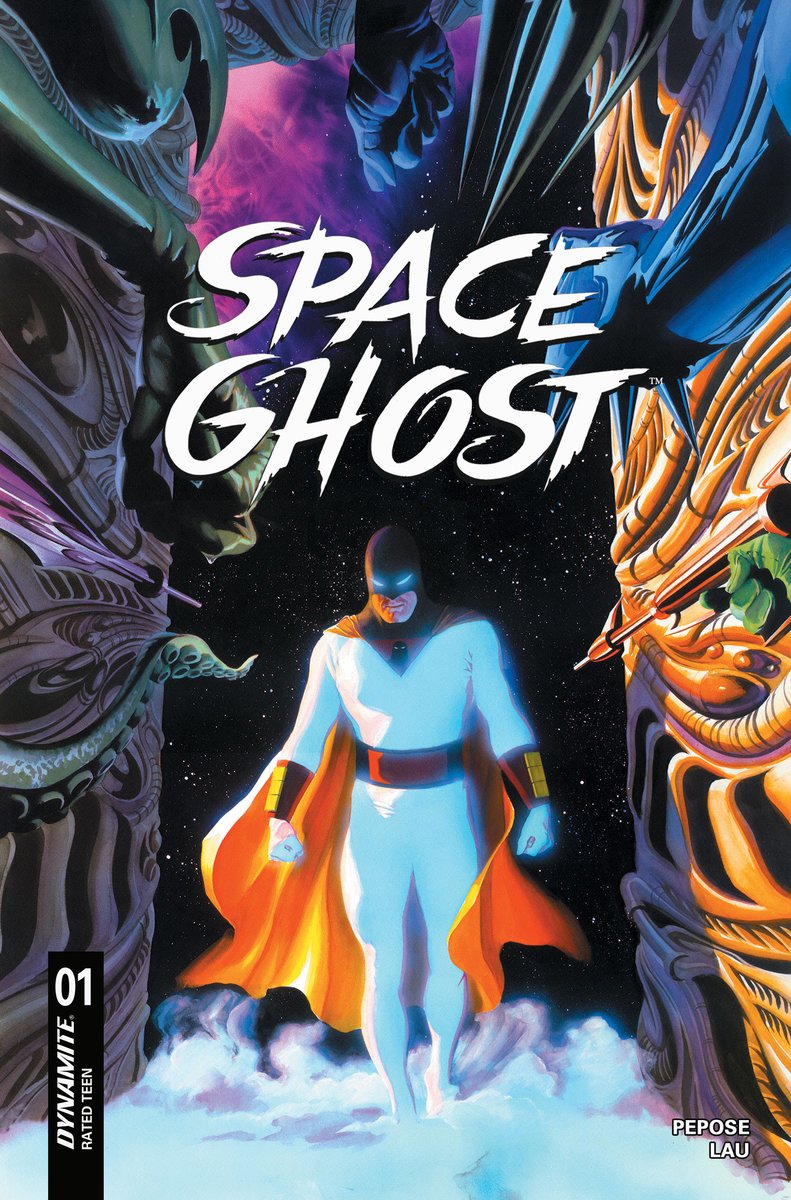 Because YOU demanded it... the sci-fi adventures will continue in SPACE GHOST VOL. 2, kicking off this July from <a href="/DynamiteComics/">DynamiteComics</a>!

Don't miss me and Jonathan Lau's epic second volume of stories, featuring this show-stopping cover by the legendary <a href="/thealexrossart/">Alex Ross</a>!
