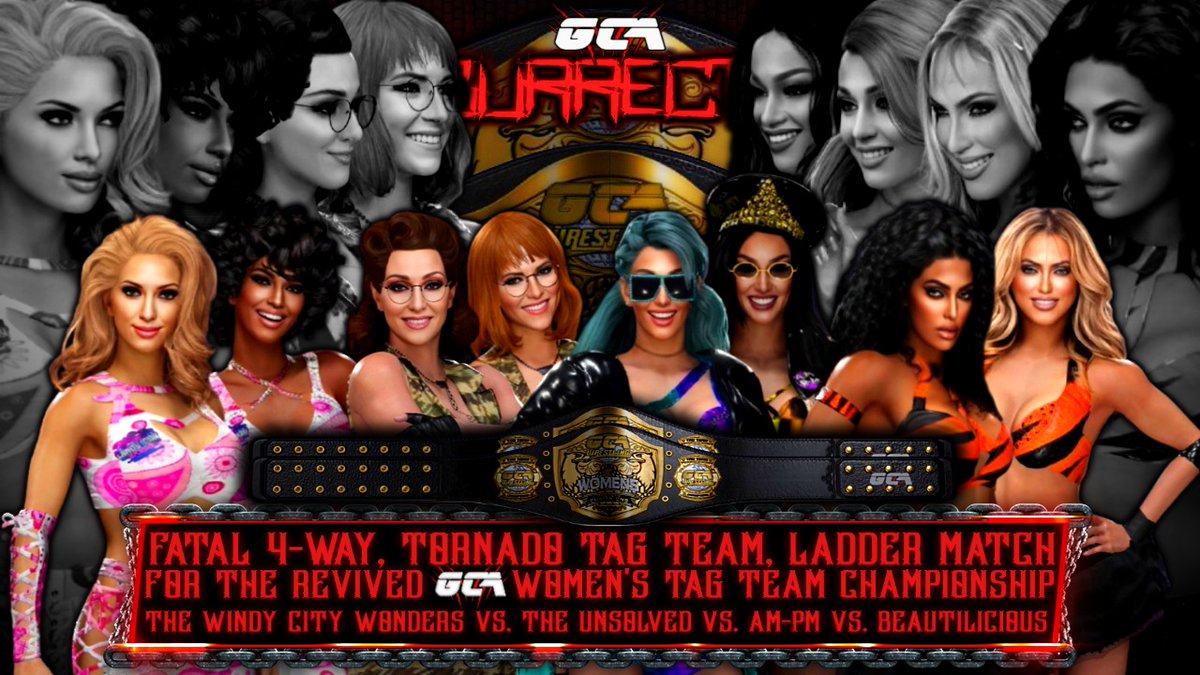 Global Creations Allianceโข (@gcawrestling2k) on Twitter photo ๐จ BREAKING NEWS ๐จ
At #GCAResurrection the original #GCA Women's Tag Team Championship (which was retired in 2018) will be REVIVED! ๐ฒ๐
<a href="/StasiaNDakota2K/">The Windy City Wonders (Anastasia & Dakota)</a>, <a href="/TheUnsolved2K/">The Unsolved</a>, <a href="/AMPM_2K/">AM-PM</a>, & #Beautilicious will battle it out in a Fatal 4-Way Ladder Match to determine new champions! ๐ฅ ๐จ BREAKING NEWS ๐จ
At #GCAResurrection the original #GCA Women's Tag Team Championship (which was retired in 2018) will be REVIVED! ๐ฒ๐
<a href="/StasiaNDakota2K/">The Windy City Wonders (Anastasia & Dakota)</a>, <a href="/TheUnsolved2K/">The Unsolved</a>, <a href="/AMPM_2K/">AM-PM</a>, & #Beautilicious will battle it out in a Fatal 4-Way Ladder Match to determine new champions! ๐ฅ