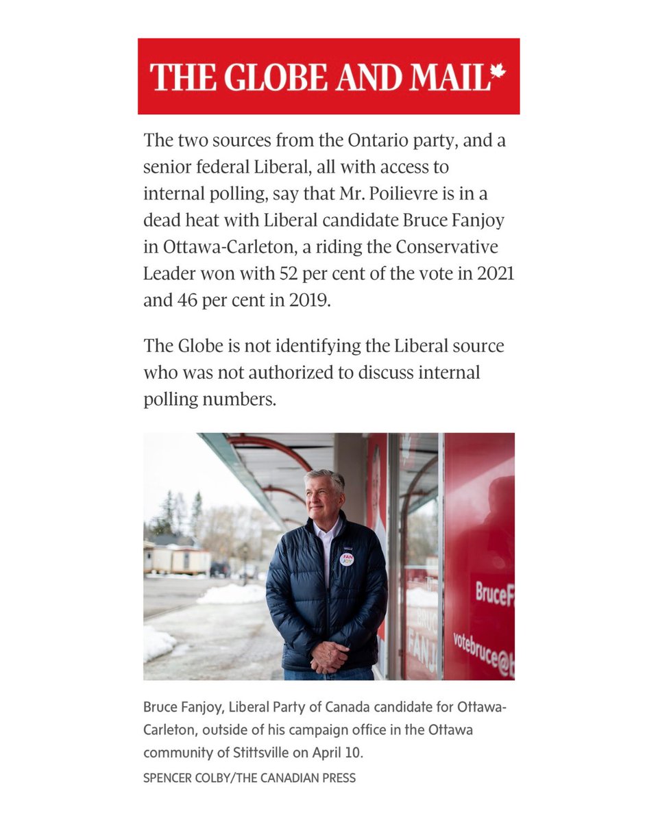 brucefanjoy's tweet image. Bruce can win this, but we need your help: Sign up to volunteer at the link in our bio. Together we can stop Pierre Poilievre and turn Carleton red.
#FanjoyVsPoilievre