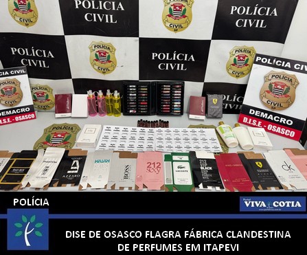 portal_viva's tweet image. DISE de Osasco flagra fábrica clandestina de perfumes em Itapevi. Dois indivíduos maiores e três adolescentes estavam trabalhando no local e foram autuados em flagrante. Saiba mais em portalviva.com.br/noticia/dise-d… #itapevi #DISE #Osasco #políciacivil #perfumes #investigação #flagrante