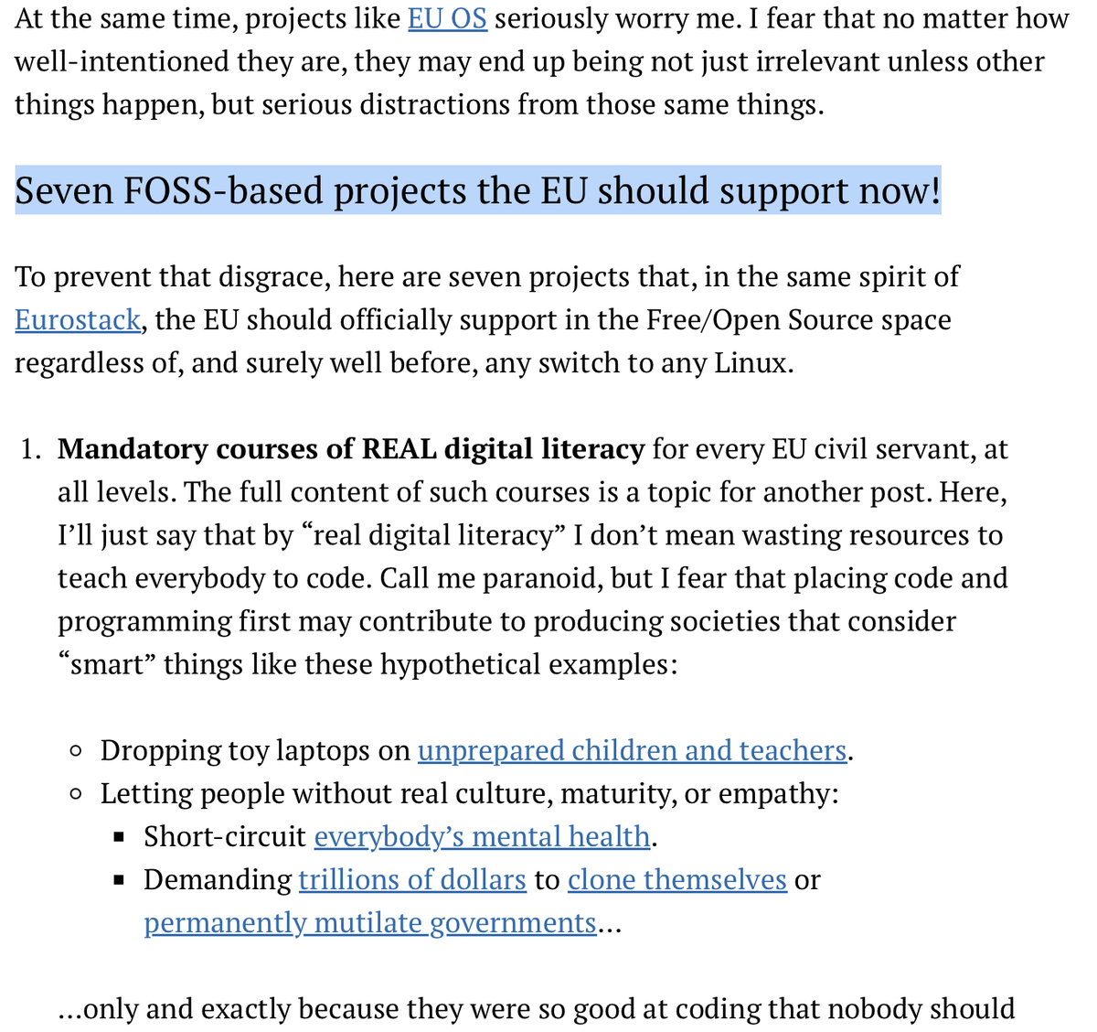 FBorsik's tweet photo. "The Last Thing the #EU Needs Is Its Own #Linux Distro"
https://t.co/1C7ZzwzVAt via @FOSSForce
YES, indeed! Fuck-off, EU. Use and support good #OpenSource projects that are helping the world already. #FOSS #FLOSS #FOSSForce #EUOS https://t.co/95cF6jPGcX