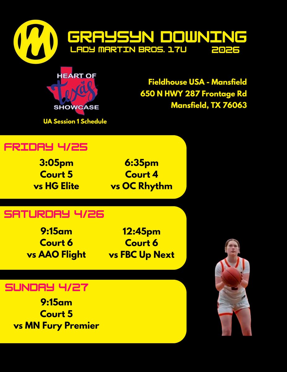Our schedule this weekend. Can’t wait!