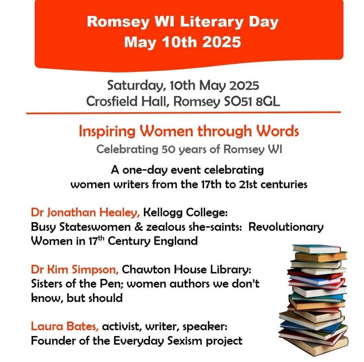 Coming up in just over two weeks - I’ll be talking about Katherine Jones, Margaret Cavendish, Mary Bankes and more….

Tickets here: eventbrite.co.uk/e/romsey-liter…