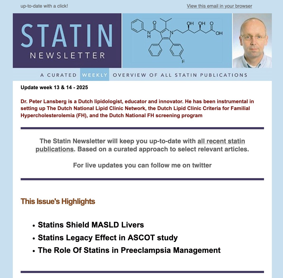 Statin LIterature Update Week 13 &amp; 14, 2025 - mailchi.mp/188d319582a3/s…