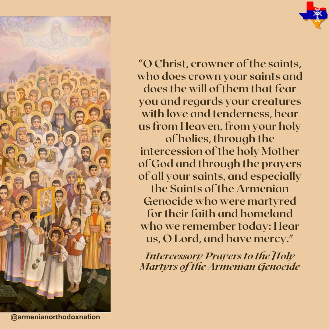 Today, the Armenian Apostolic Orthodox Church commemorates the Holy Martyrs of the Armenian Genocide ♰֎🇦🇲

(Full Instagram post linked below):