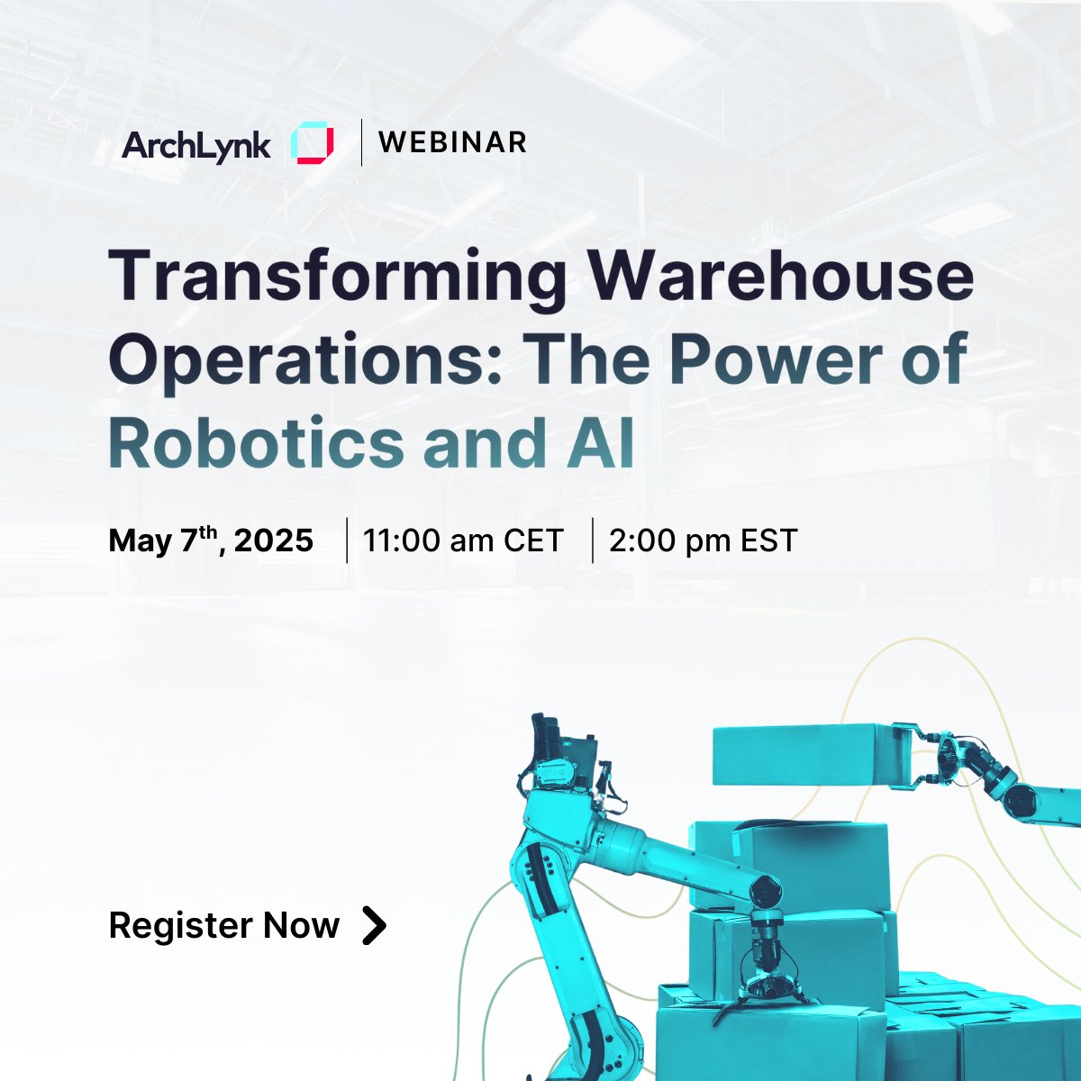 🚀 Discover how Robotics &amp; AI are reshaping warehouse operations!
Join our webinar on May 7 at 11:00 AM CET / 2:00 PM EST to explore automation, AI-driven inventory, and SAP EWM integration.
🔗 Register now: [hubs.li/Q03jNdwY0]
#SupplyChain #SAP #WarehouseAutomation #AI