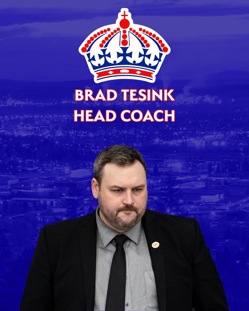 SpruceKings's tweet photo. The Prince George Spruce Kings are pleased to announce Brad Tesink has been named Head Coach.

Brandon Manning has also been promoted to Assistant Coach and Director of Hockey Camps.

DETAILS: https://t.co/GjYAjDWg3R https://t.co/VRH2jMVfeA