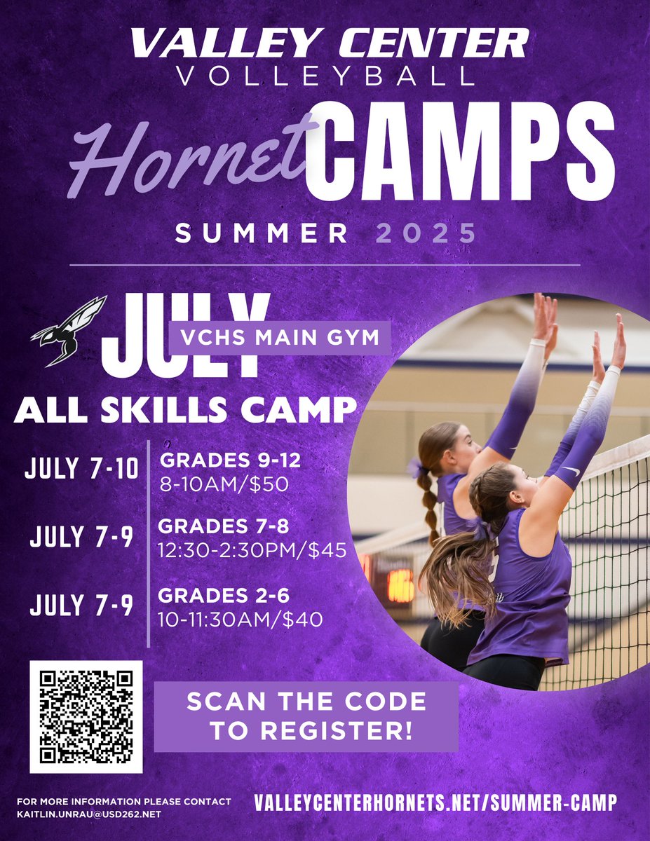 Camp Registration is OPEN! Make sure to sign up before June 9th to guarantee a shirt! 💜
🔗 tinyurl.com/4ma8uwj3