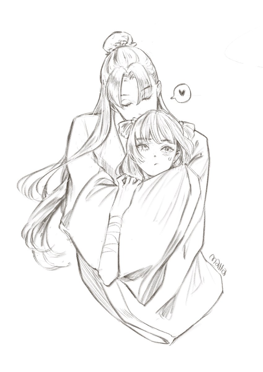 Matta_amatta's tweet photo. #薬屋��ひとりごと #薬屋FA #jinshi #JinshixMaoMao   Today`s doodle - HUG https://t.co/ptn7U1lmuA