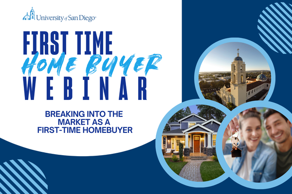 Join us for our First-Time Home Buyer Webinar, featuring expert insights from USD real estate alumni who have successfully navigated the housing market. 

Wednesday, April 30 at 12pm PT
Zoom Webinar | bit.ly/3YnSova