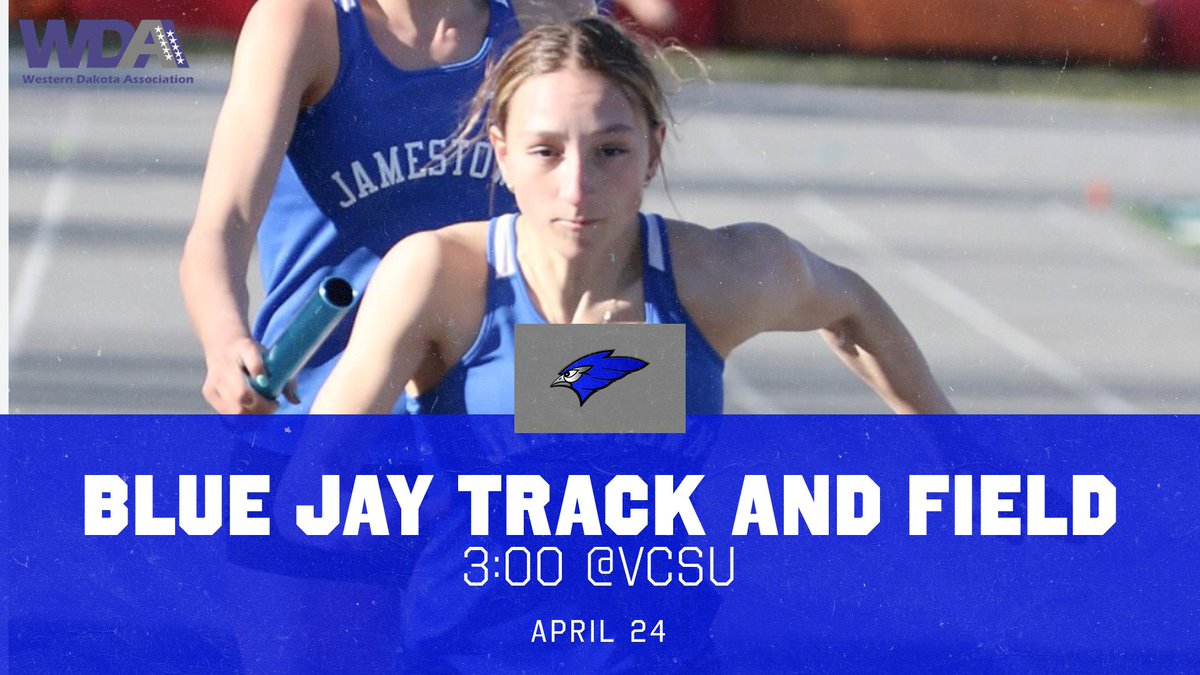 Run, Jump &amp; Throw like a Blue Jay!  Good luck B &amp; G Track at the VCSU Invite in Valley City this afternoon!  #BelieveInBlue