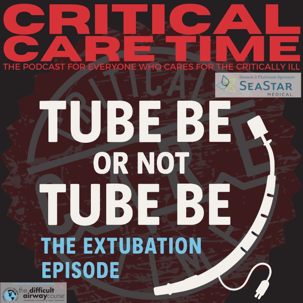 Nick Mark MD (@nickmmark) on Twitter photo We talk a lot more about how to put an ETT *IN* than how to take em *OUT*. On this week's <a href="/CritCareTime/">Critical Care Time</a> <a href="/Askins_Razor/">Cyrus Askin, MD, FACP</a> & I talk all things EXtubation.
- readiness to exubate
- breathing trials
- overcoming challenges
- addressing cuff leak
- plus many cases
Give it a listen!
1/ We talk a lot more about how to put an ETT *IN* than how to take em *OUT*. On this week's <a href="/CritCareTime/">Critical Care Time</a> <a href="/Askins_Razor/">Cyrus Askin, MD, FACP</a> & I talk all things EXtubation.
- readiness to exubate
- breathing trials
- overcoming challenges
- addressing cuff leak
- plus many cases
Give it a listen!
1/