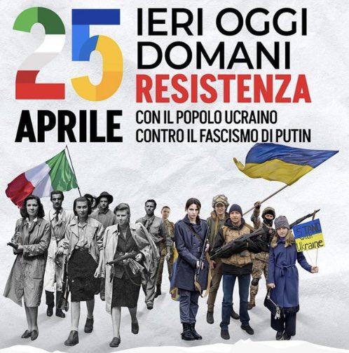 Thread:
Il 25 Aprile non è solo storia.

Nel 1945 i nostri nonni hanno resistito alla guerra, alla fame, alla paura.
Hanno scelto la libertà.
Oggi in Ucraina si combatte la stessa battaglia: città in macerie, bambini sotto le bombe, famiglie in fuga.
Ma molti non vedono più.
1/3