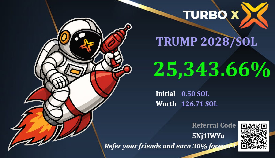 Bray7DNIGHT's tweet photo. $TRUMP 2028  CA:5wQFpZ2Xstd6khM8WwtVdhegiNEjM48DYErMVVknpump   Join BOT TURBOX for fast trading with great features   🚀@SOLTURBOX 📷https://t.co/wYelbXG35Z…     TG Channel Call : https://t.co/ViuxumyK71 #TRUMP 2028#CYD #GOLD #MEMECoin #JD #TROLLGE #TurboXBot #TurboXTradingBot https://t.co/7Kjbf23TTE