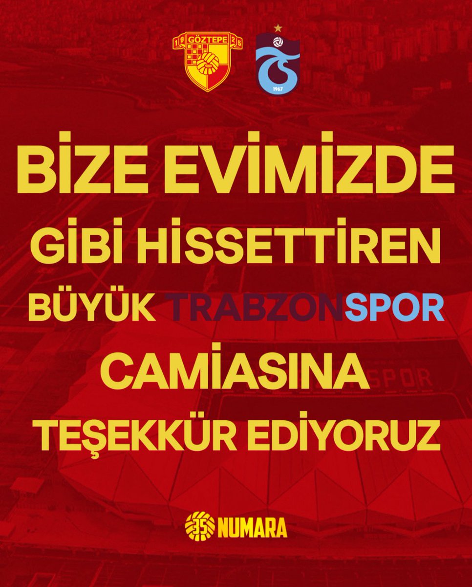 İki gündür bizleri sanki Güzelyalı’daymışız gibi hissettiren Trabzon halkına ve Trabzonspor taraftarlarına teşekkürlerimizle…💛❤️💙

#AsılZaferDostluk