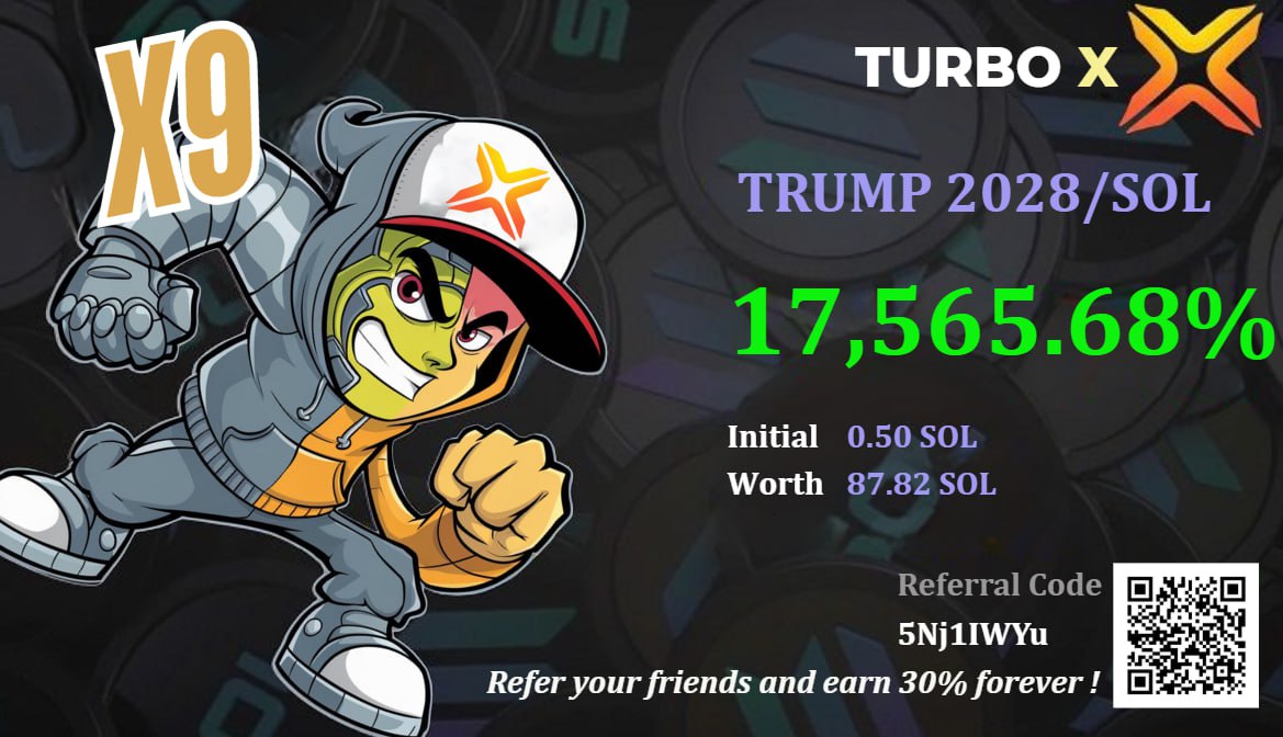 Bray7DNIGHT's tweet photo. $TRUMP 2028  CA:5wQFpZ2Xstd6khM8WwtVdhegiNEjM48DYErMVVknpump   Join BOT TURBOX for fast trading with great features   🚀@SOLTURBOX 📷https://t.co/wYelbXG35Z…     TG Channel Call : https://t.co/ViuxumyK71 #TRUMP 2028#CYD #GOLD #MEMECoin #JD #TROLLGE #TurboXBot #TurboXTradingBot https://t.co/IuIve4nDZL